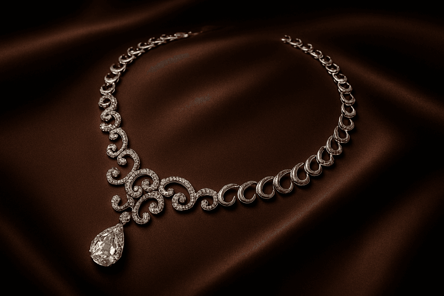 Luxury necklace collection featuring elegant chains and pendants